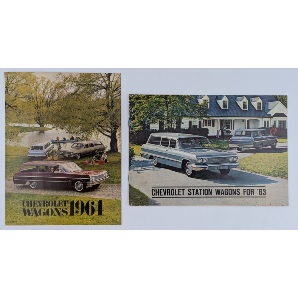 Vintage Original Chevrolet Chevy Wagons 1963 / 64 Sales Brochure Advertising